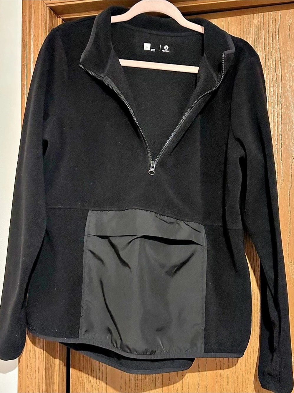 Xersion Women's Black Quarter-Zip Jacket Size Large